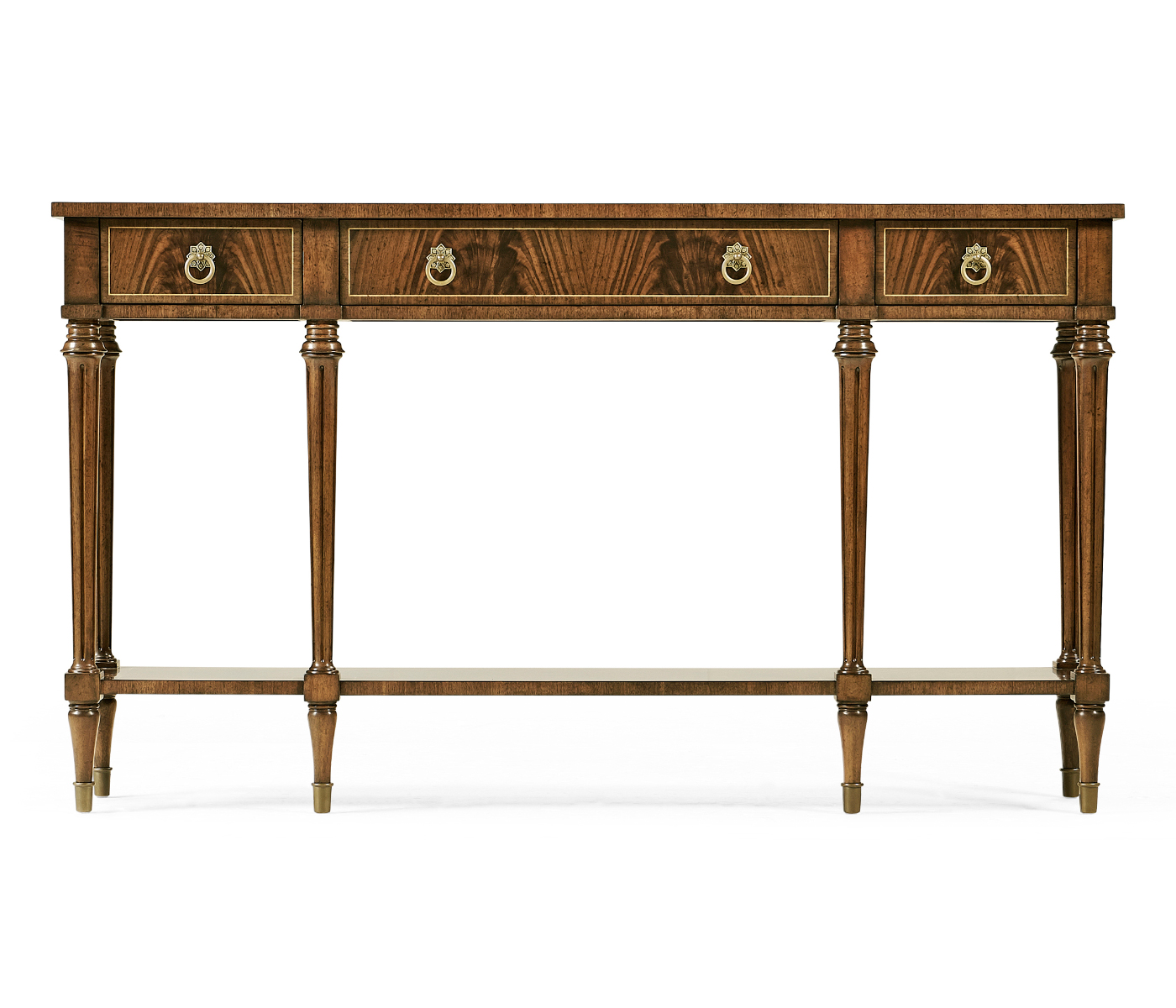 Dark Crotch Walnut Narrow Console