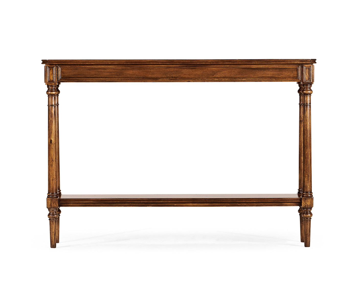 Country living style narrow walnut console