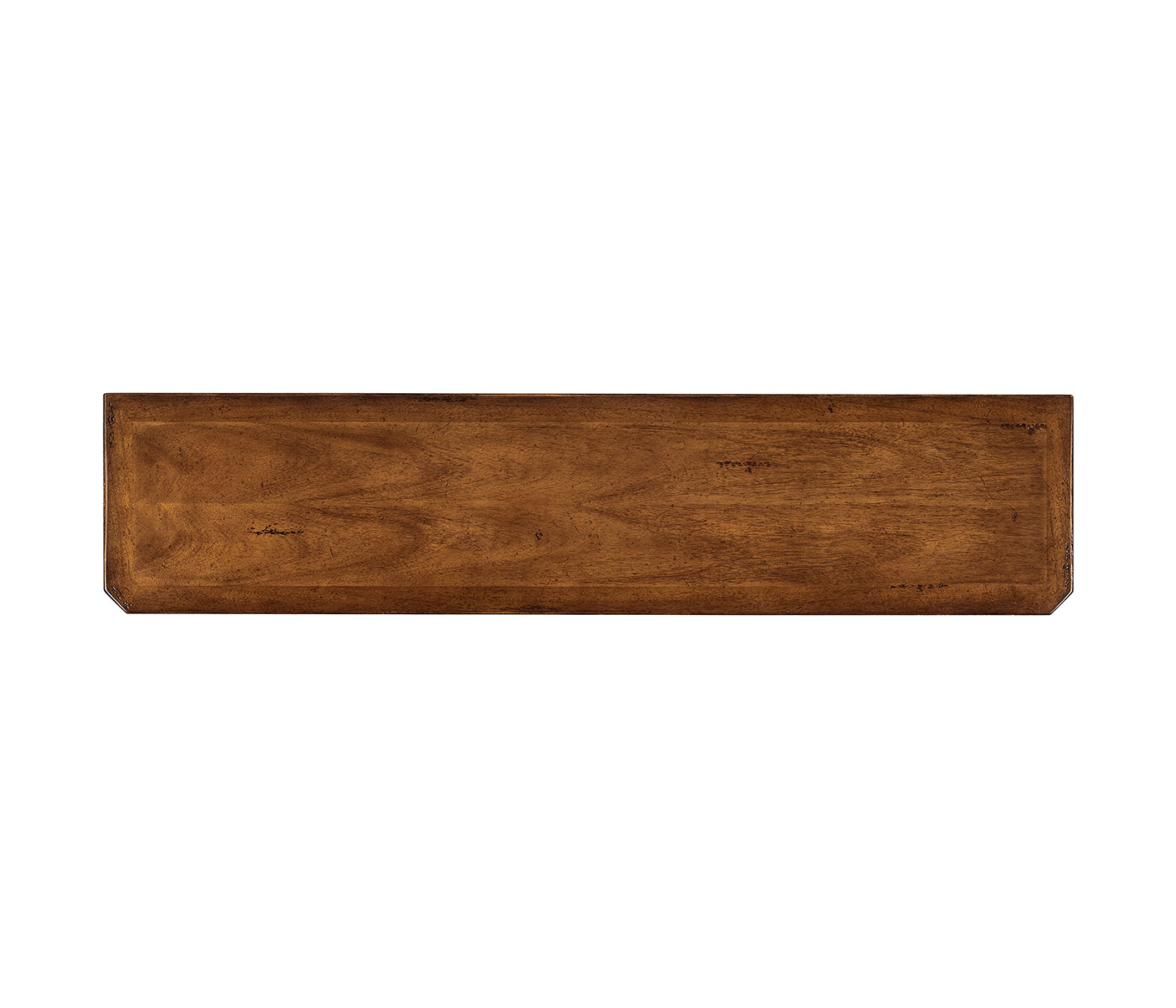 Country living style narrow walnut console