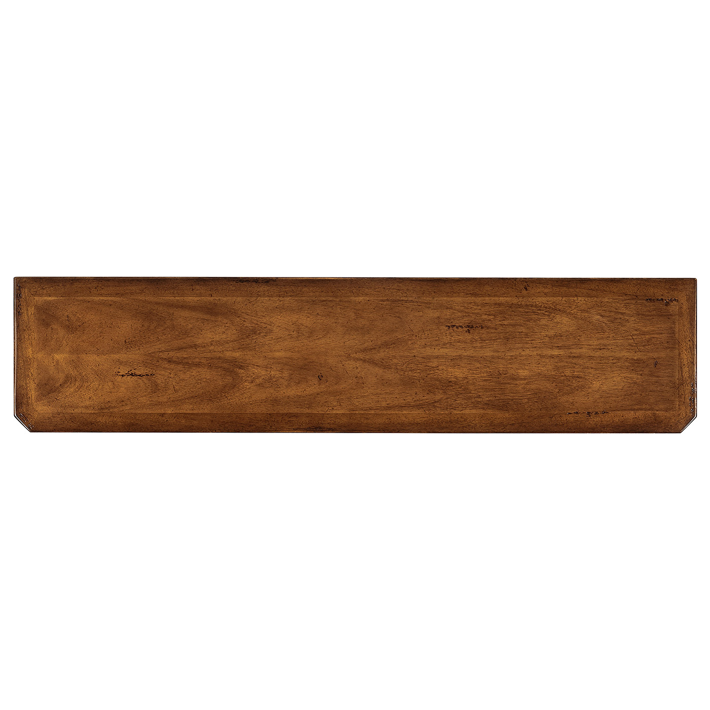 Country living style narrow walnut console