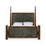 Faux Macassar & Anthracite Faux Shagreen Cali King Bed
