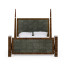 Faux Macassar & Anthracite Faux Shagreen US King Bed