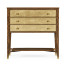 Ivory Shagreen Chest of Drawers with Brass