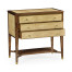 Ivory Shagreen Chest of Drawers with Brass