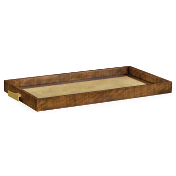 Ivory Shagreen Rectangular Tray