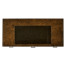 Hammered Iron Bureau Plat with Black Leather Inserts