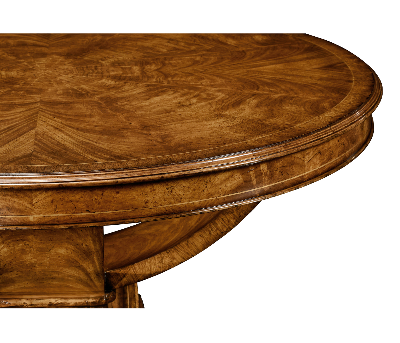 Biedermeier Style Crotch Walnut Centre/ Library Table
