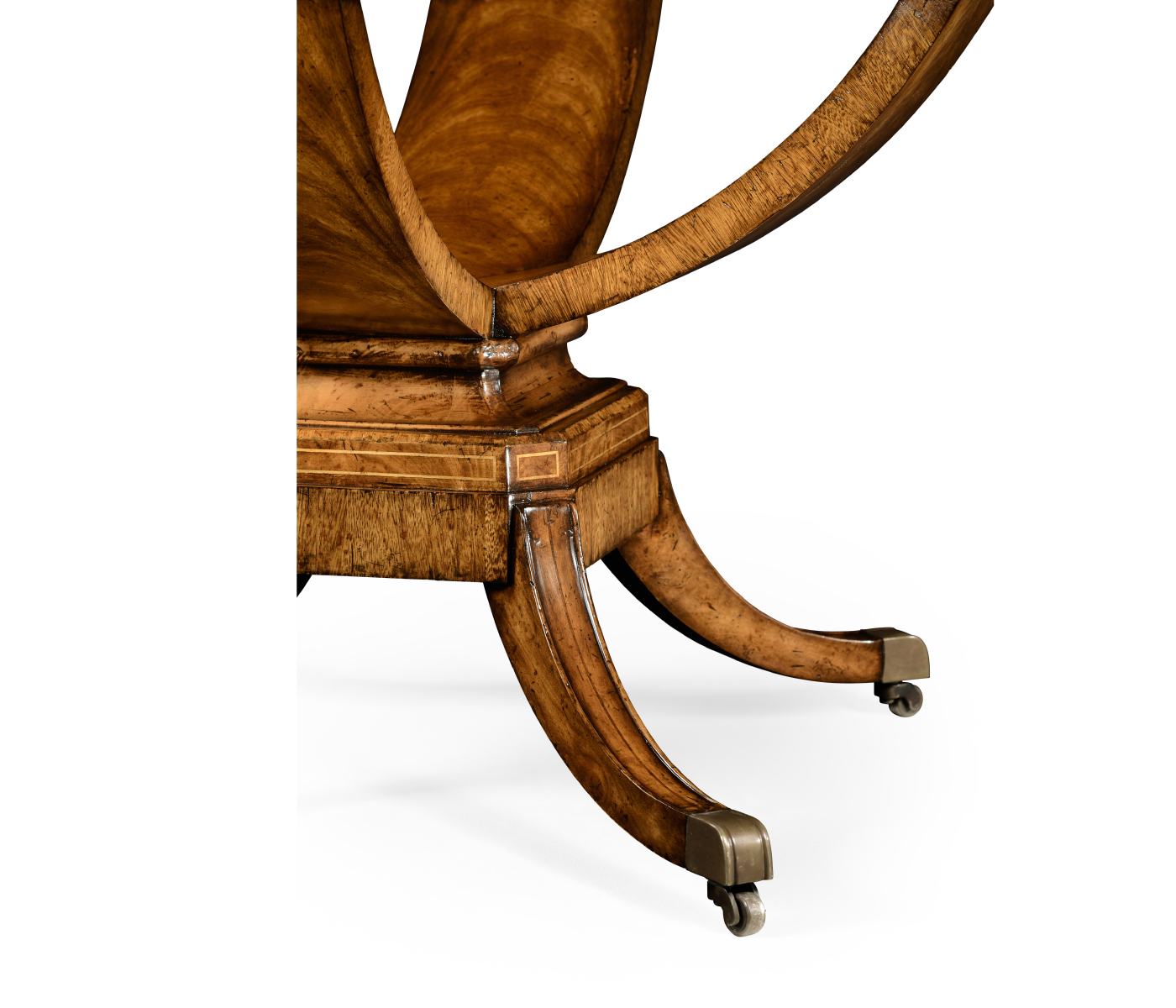 Biedermeier Style Crotch Walnut Centre/ Library Table