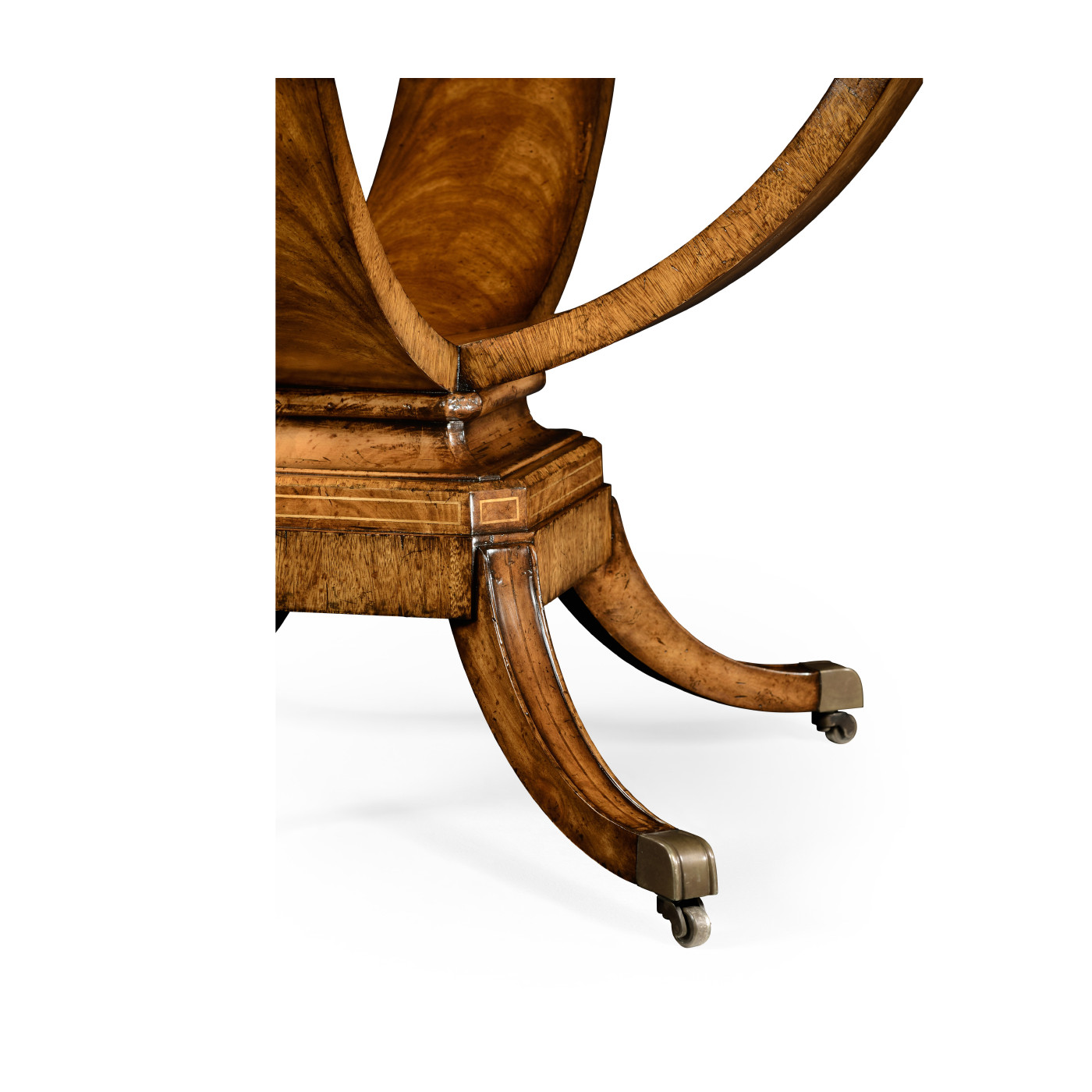 Biedermeier Style Crotch Walnut Centre/ Library Table