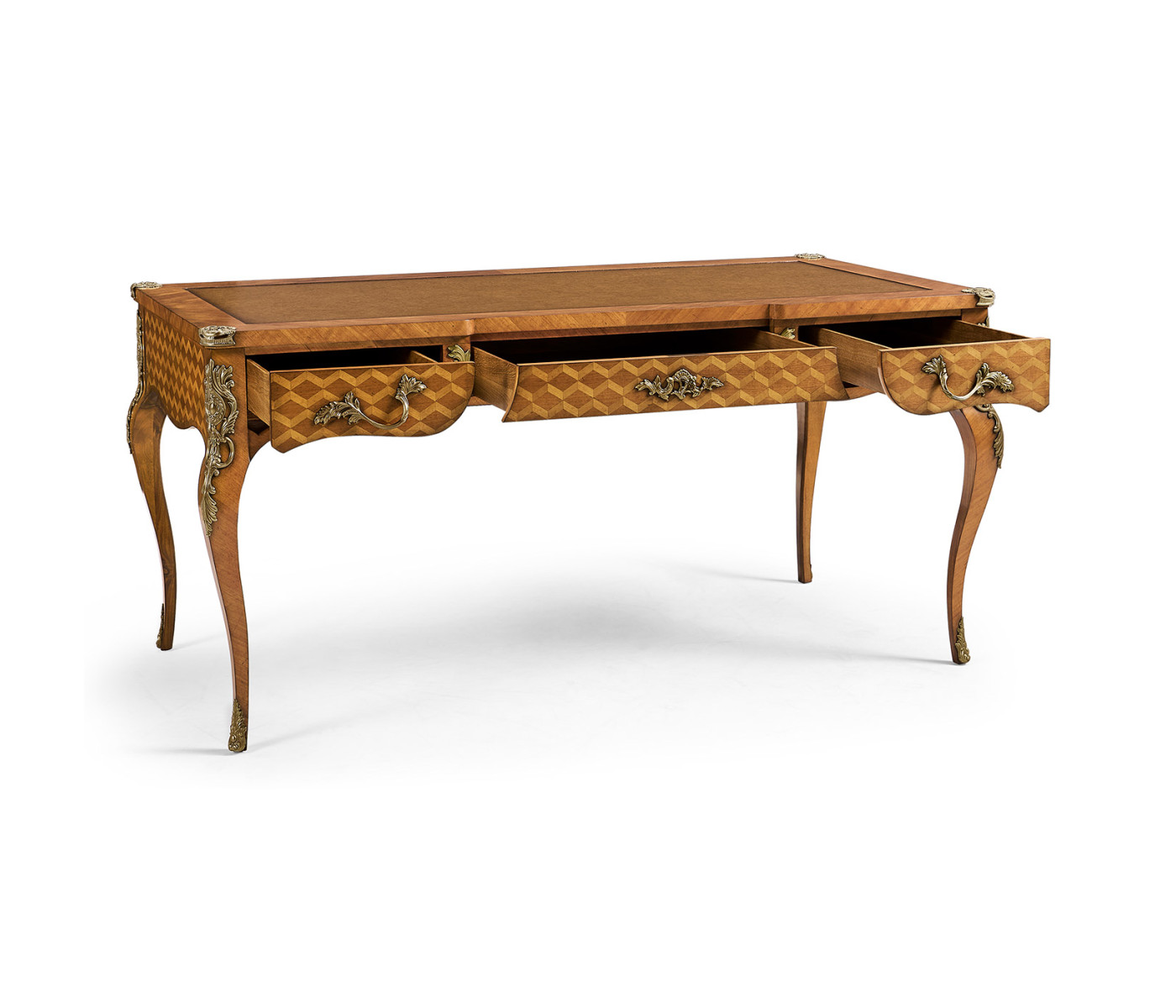 Satinwood & Marquetry Bureau Plat