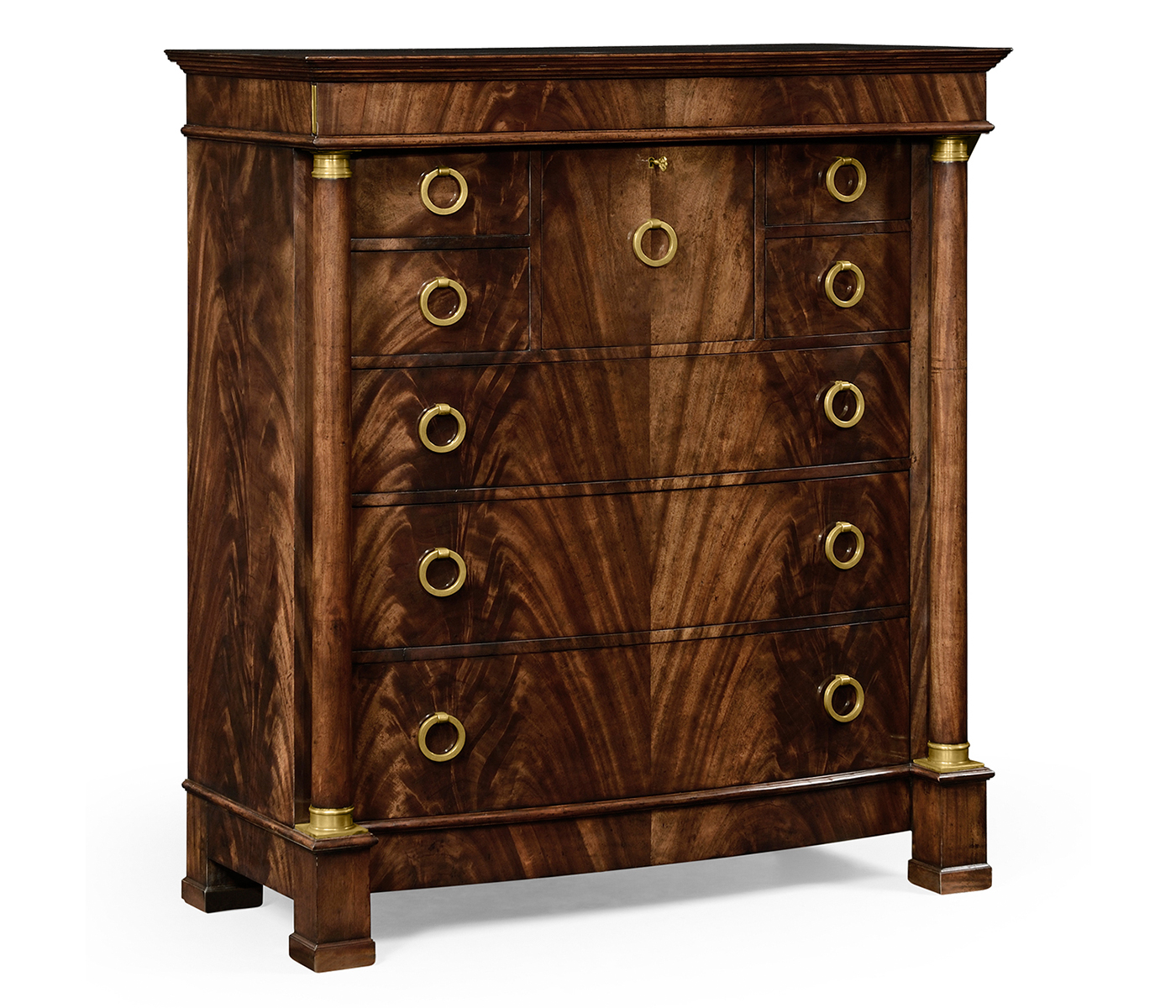 Mahogany biedermeier high chest