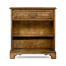George II style burl oak beside table with drawer