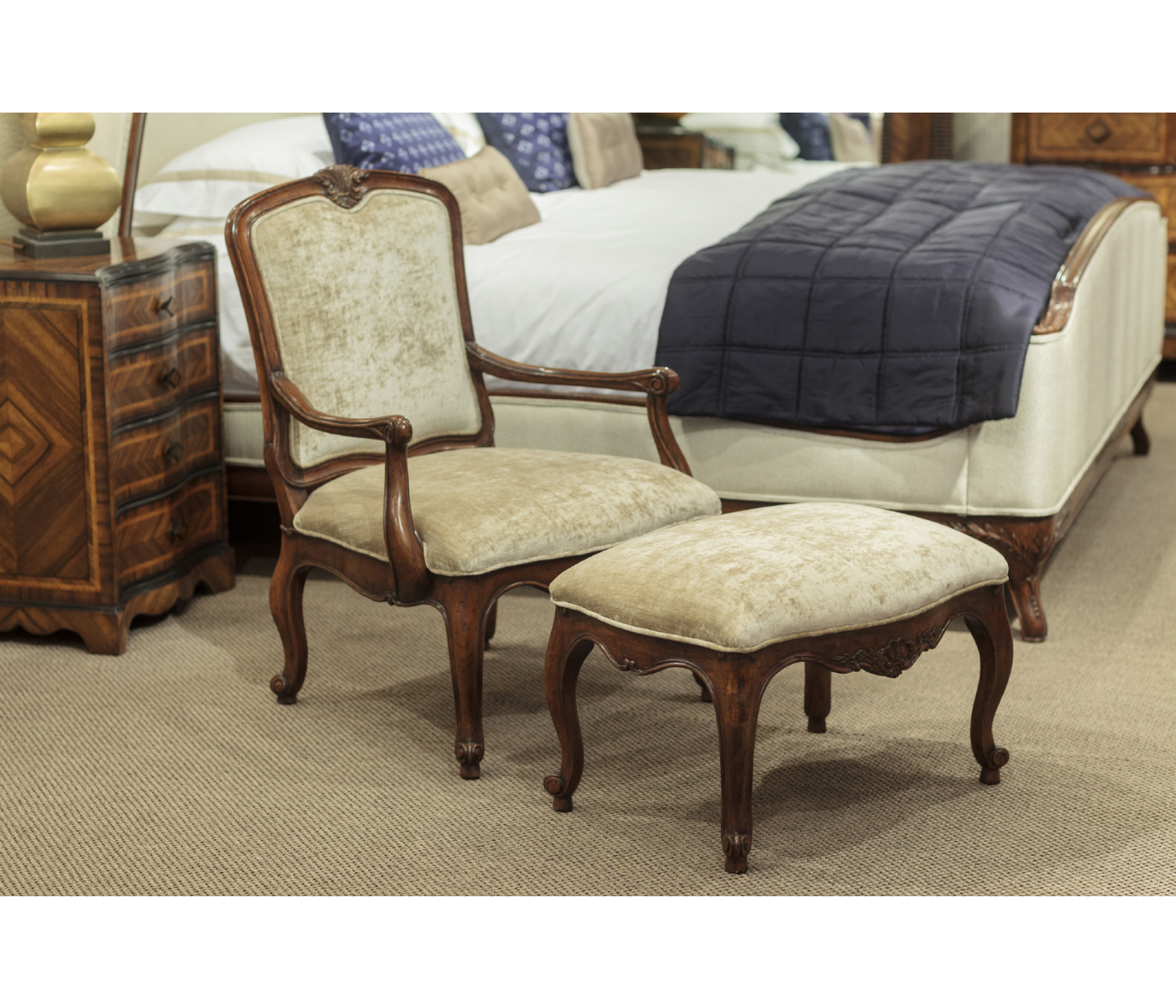 French Walnut Footstool