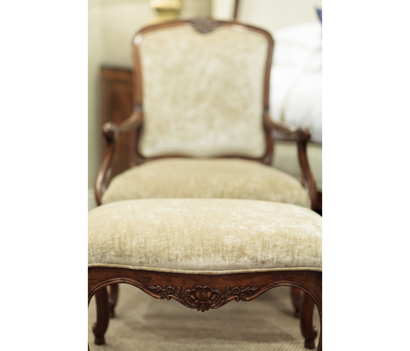 French Walnut Footstool