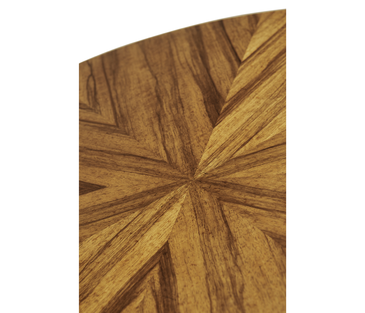 Argentinian walnut veneered round side table