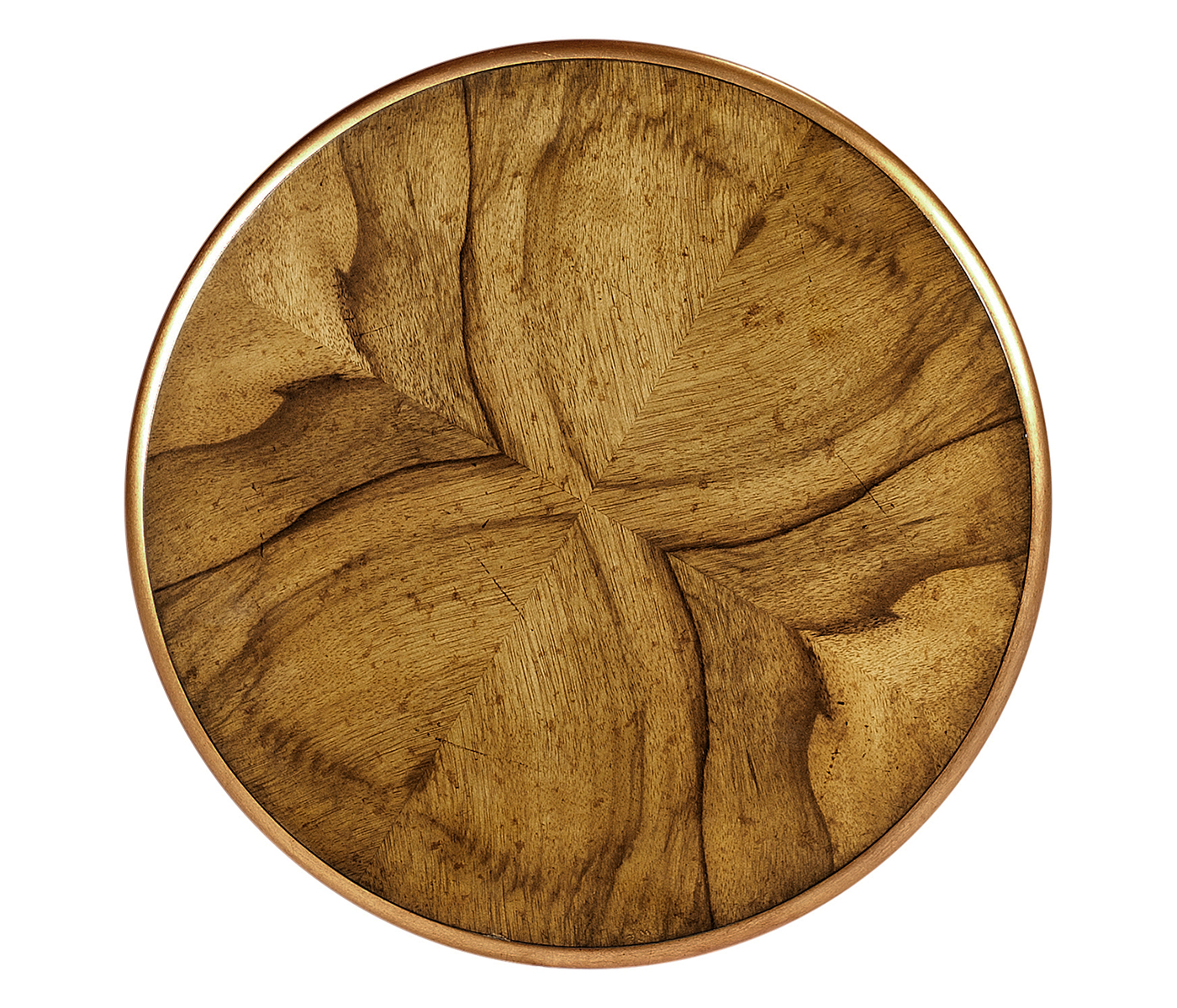 Argentinian walnut veneered circular lamp table