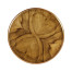 Argentinian walnut veneered circular lamp table