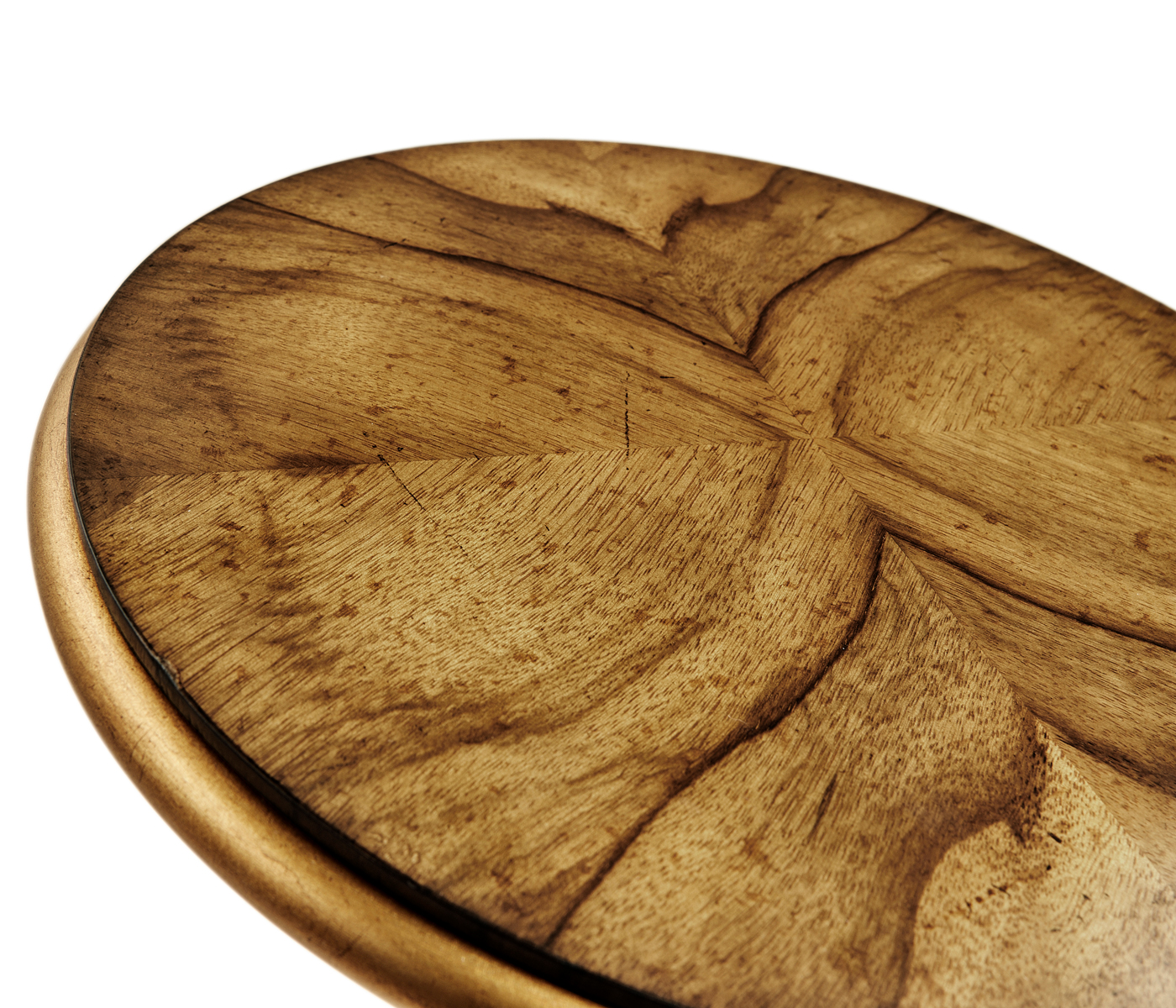 Argentinian walnut veneered circular lamp table