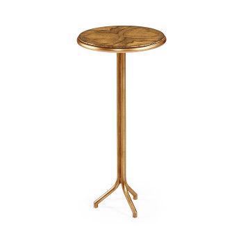 Argentinian walnut veneered circular lamp table