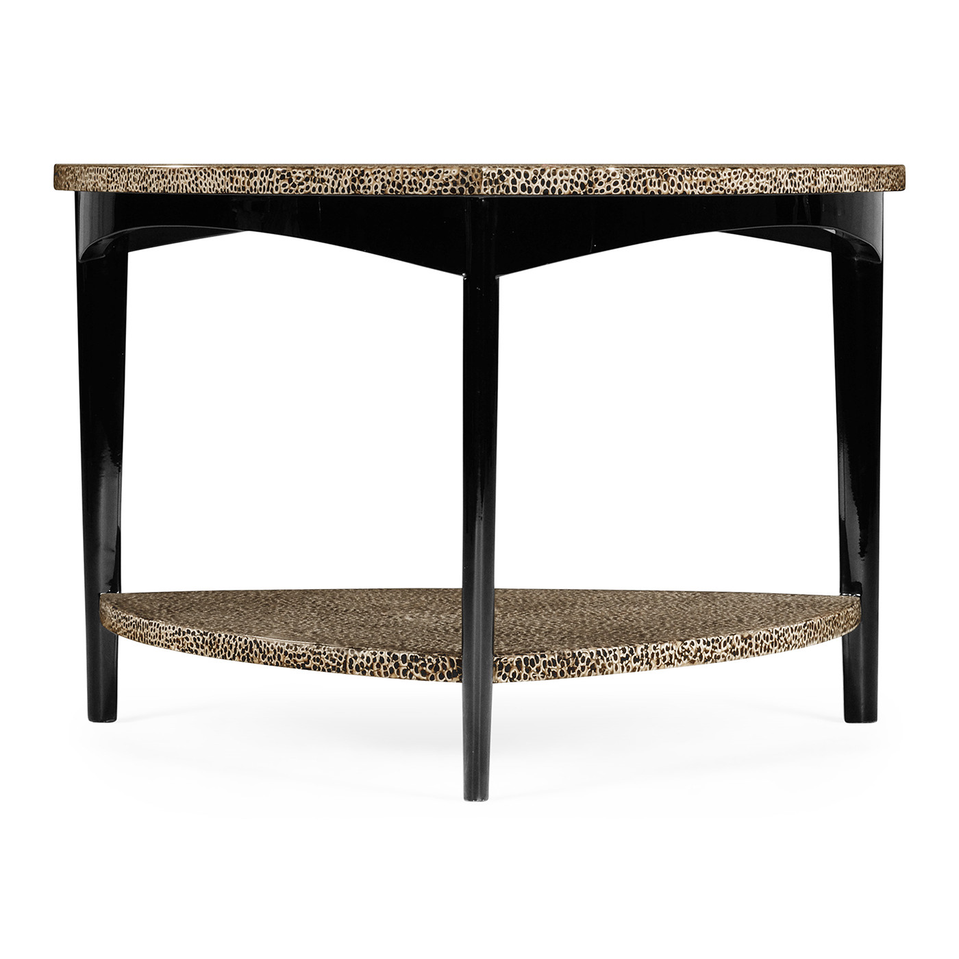 Black Snakeskin triangular coffee table