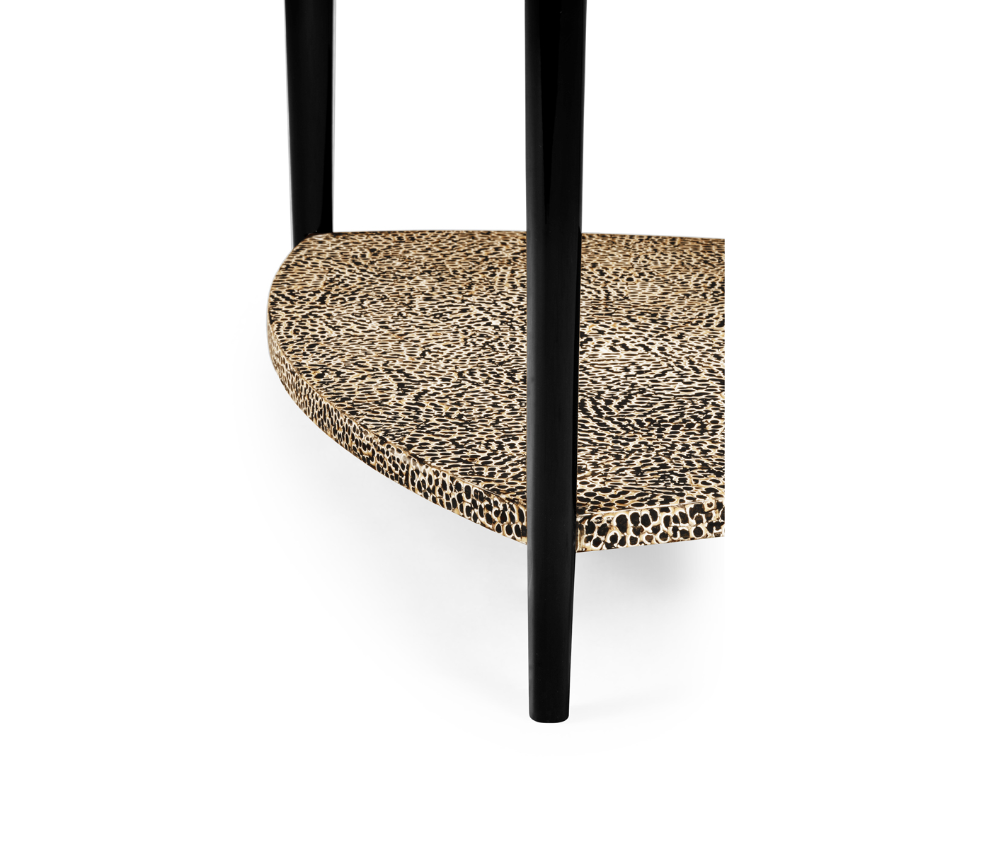 Black Snakeskin triangular coffee table