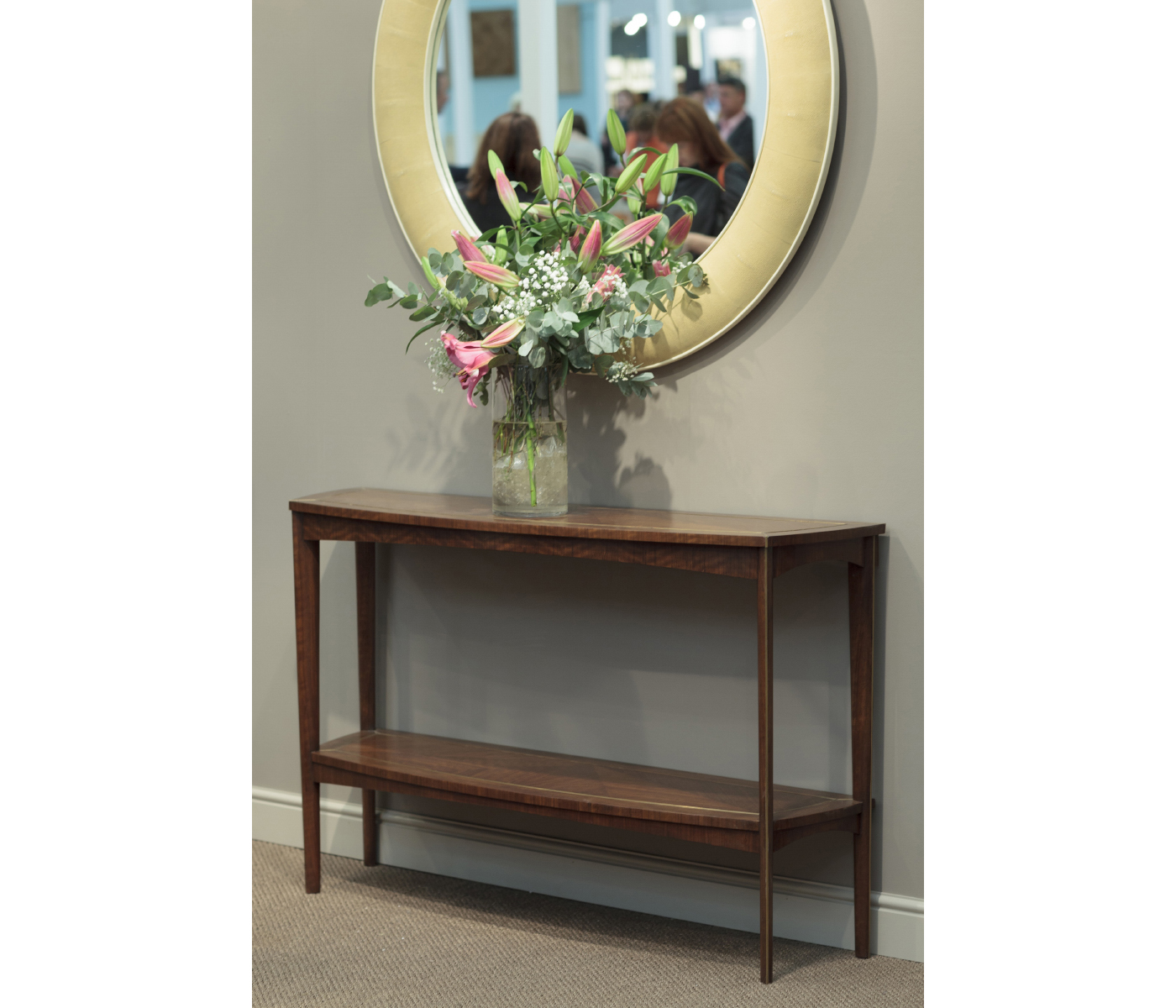 Hyedua and Brass Curved Console