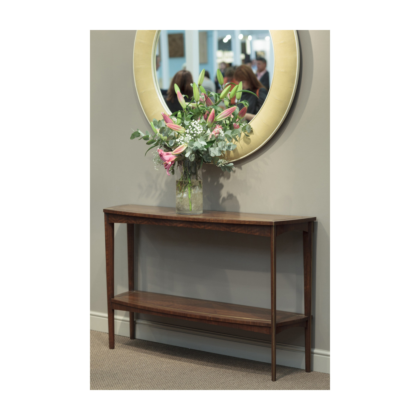 Hyedua and Brass Curved Console