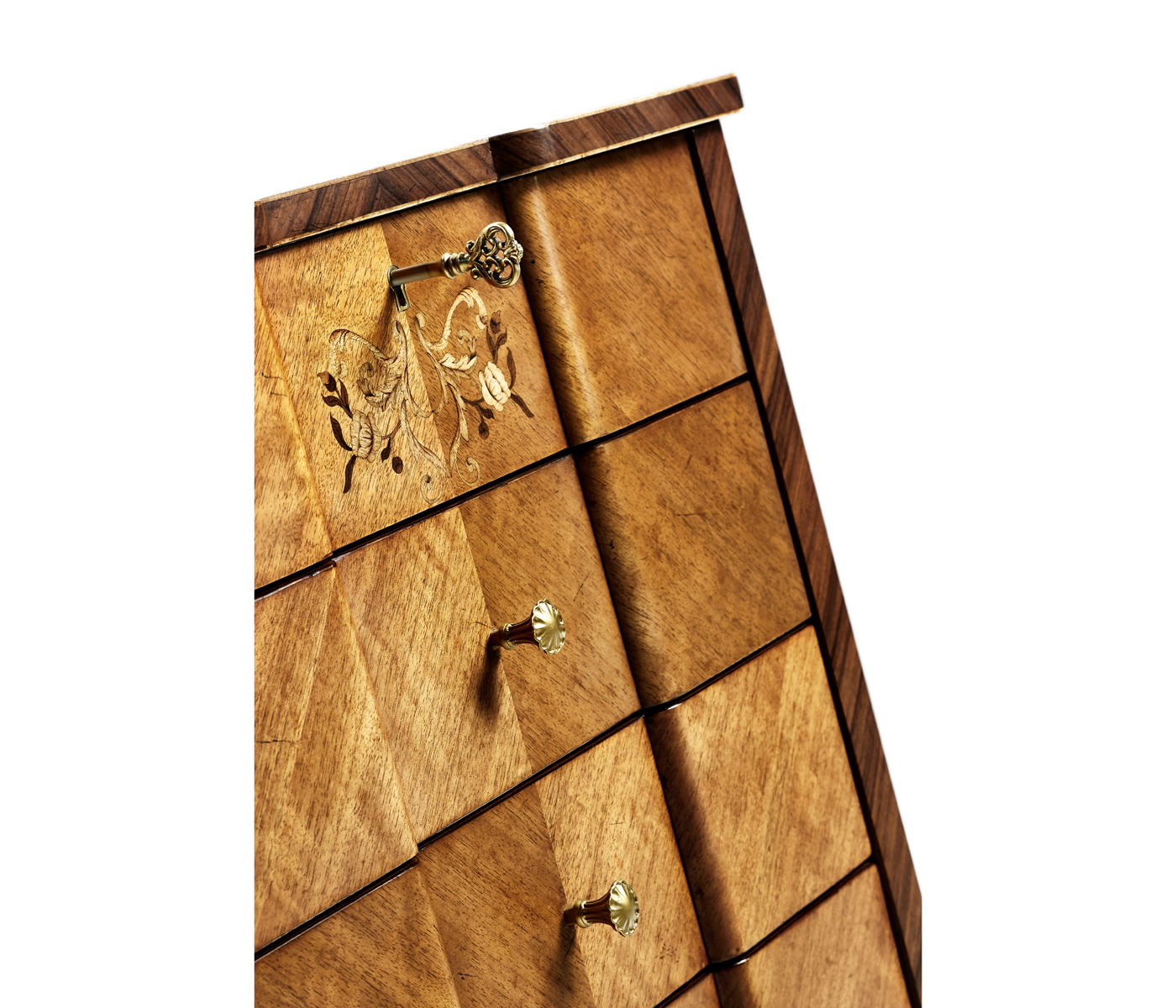 Light Satinwood Collectors Cabinet