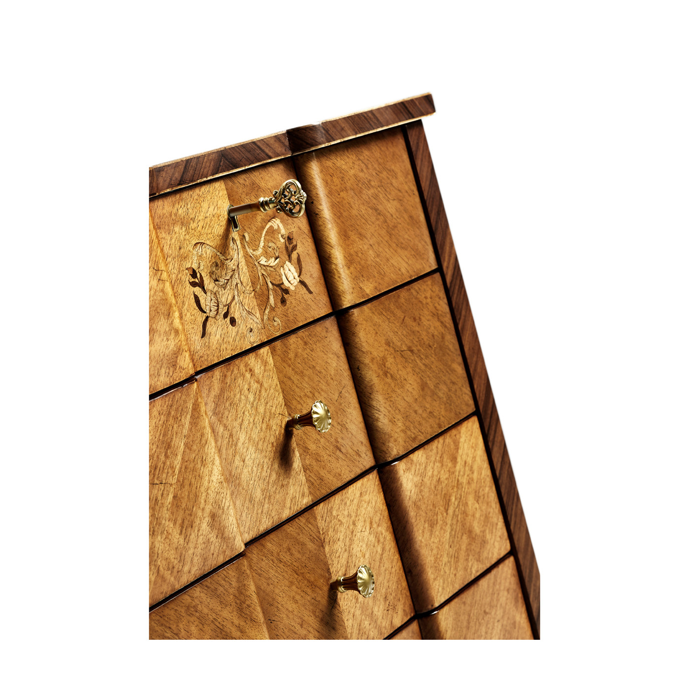 Light Satinwood Collectors Cabinet