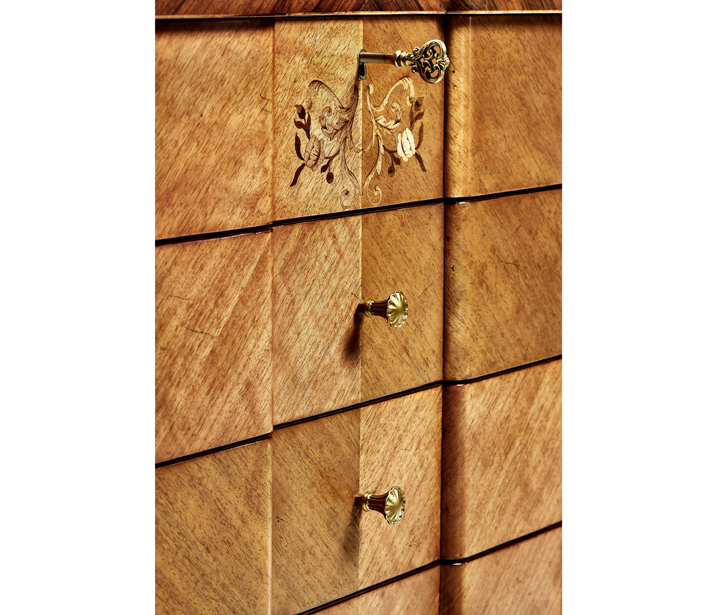 Light Satinwood Collectors Cabinet