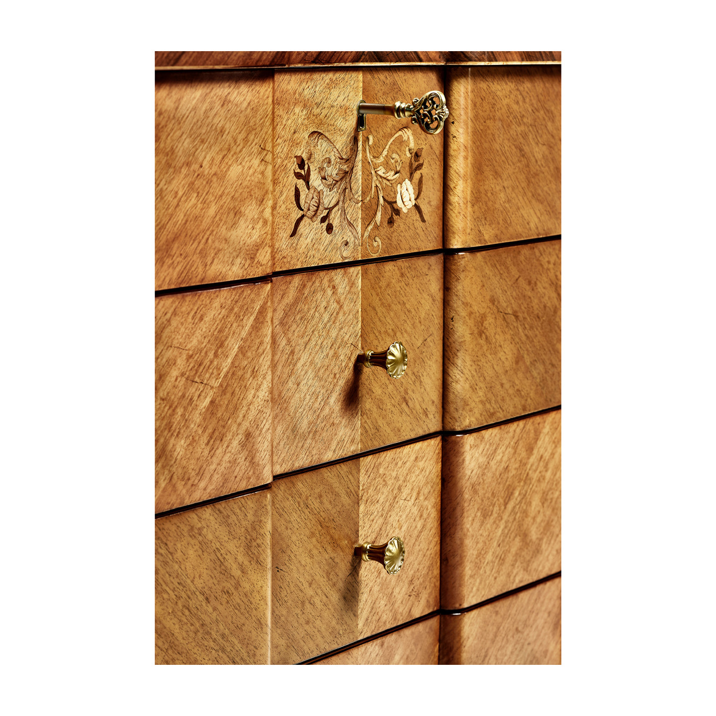 Light Satinwood Collectors Cabinet