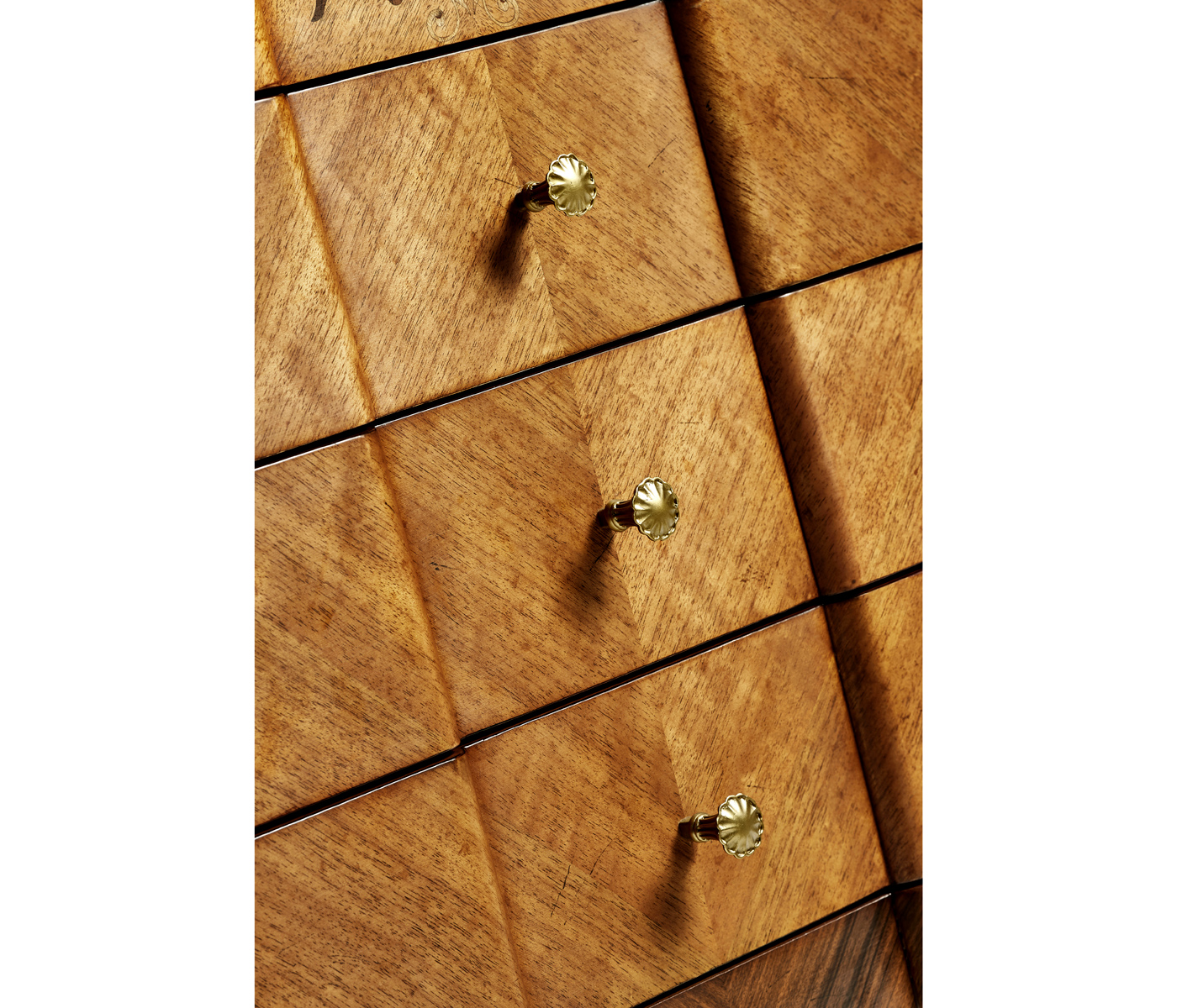 Light Satinwood Collectors Cabinet