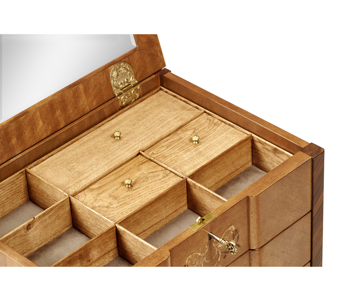 Light Satinwood Collectors Cabinet