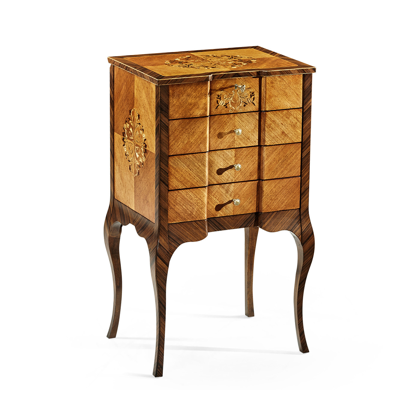 Light Satinwood Collectors Cabinet