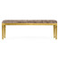 Louis XV style benchl (Gold leaf/Velvet Truffle)