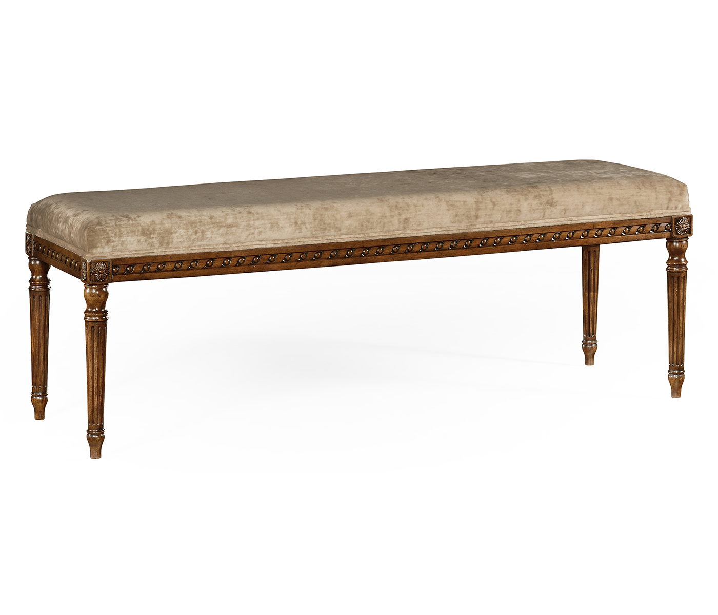 Louis XV style benchl (Walnut/Velvet Calico)