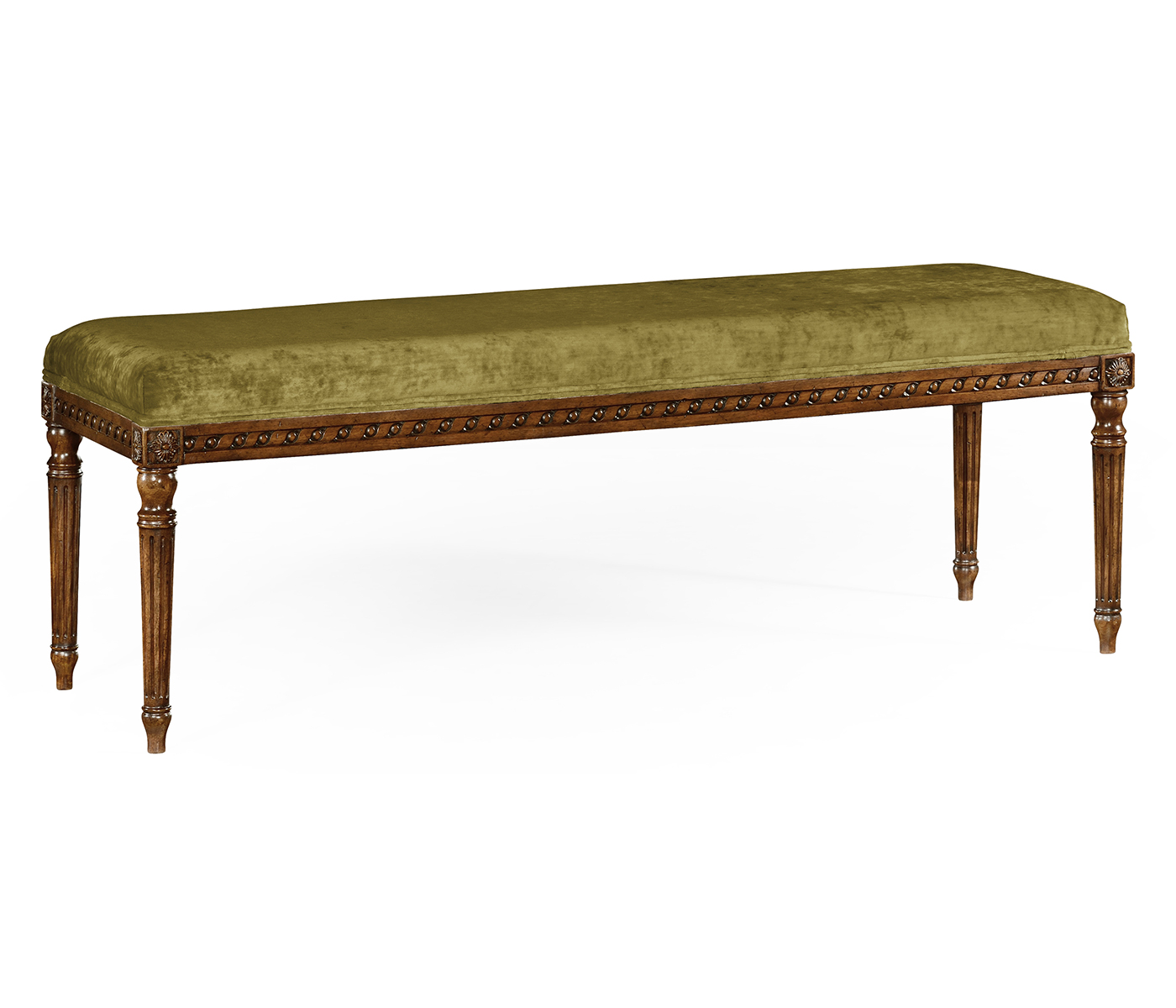 Louis XV style bench (Walnut/Velvet Lime)