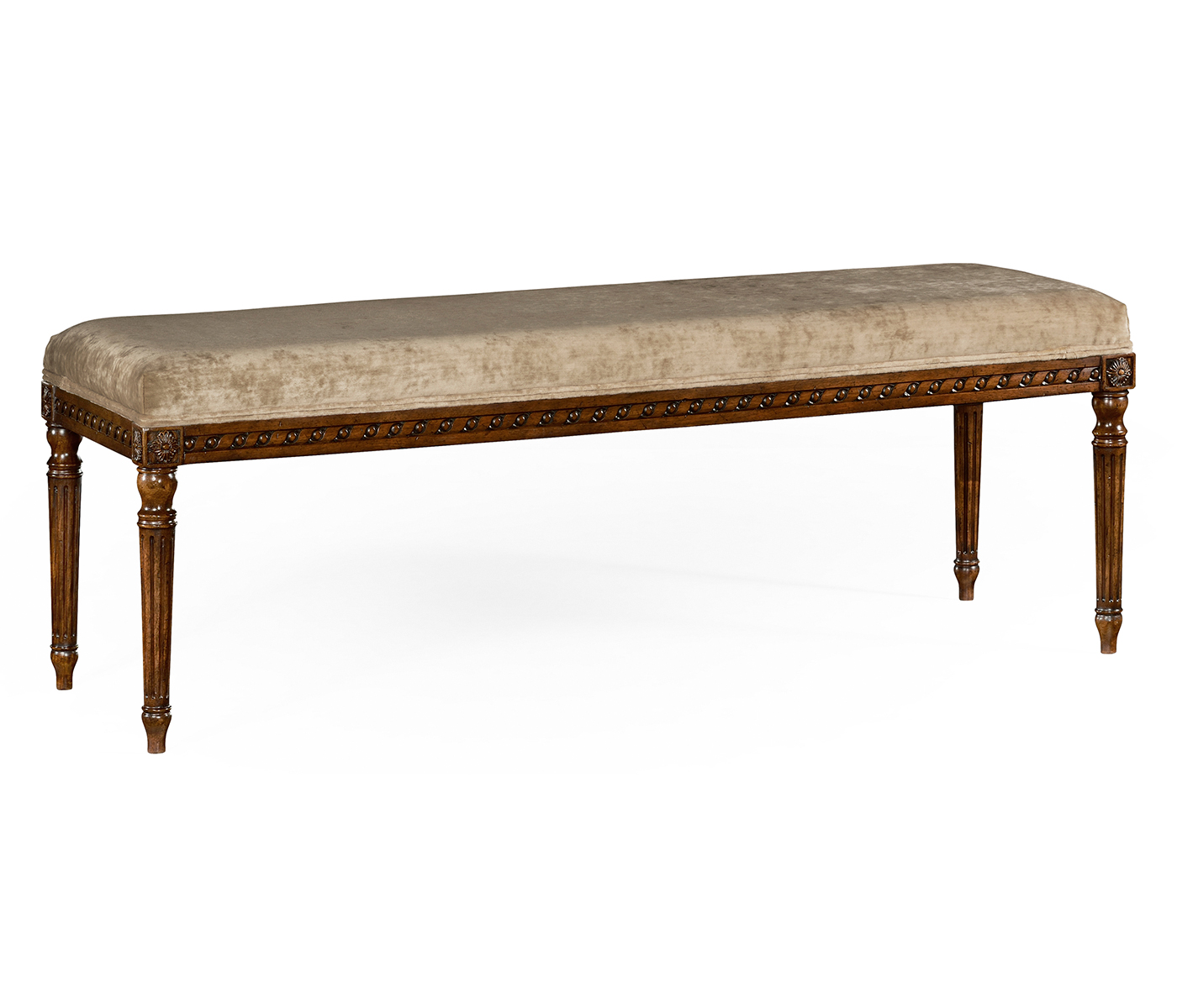 Louis XV style bench (Mahogany/Velvet Calico)