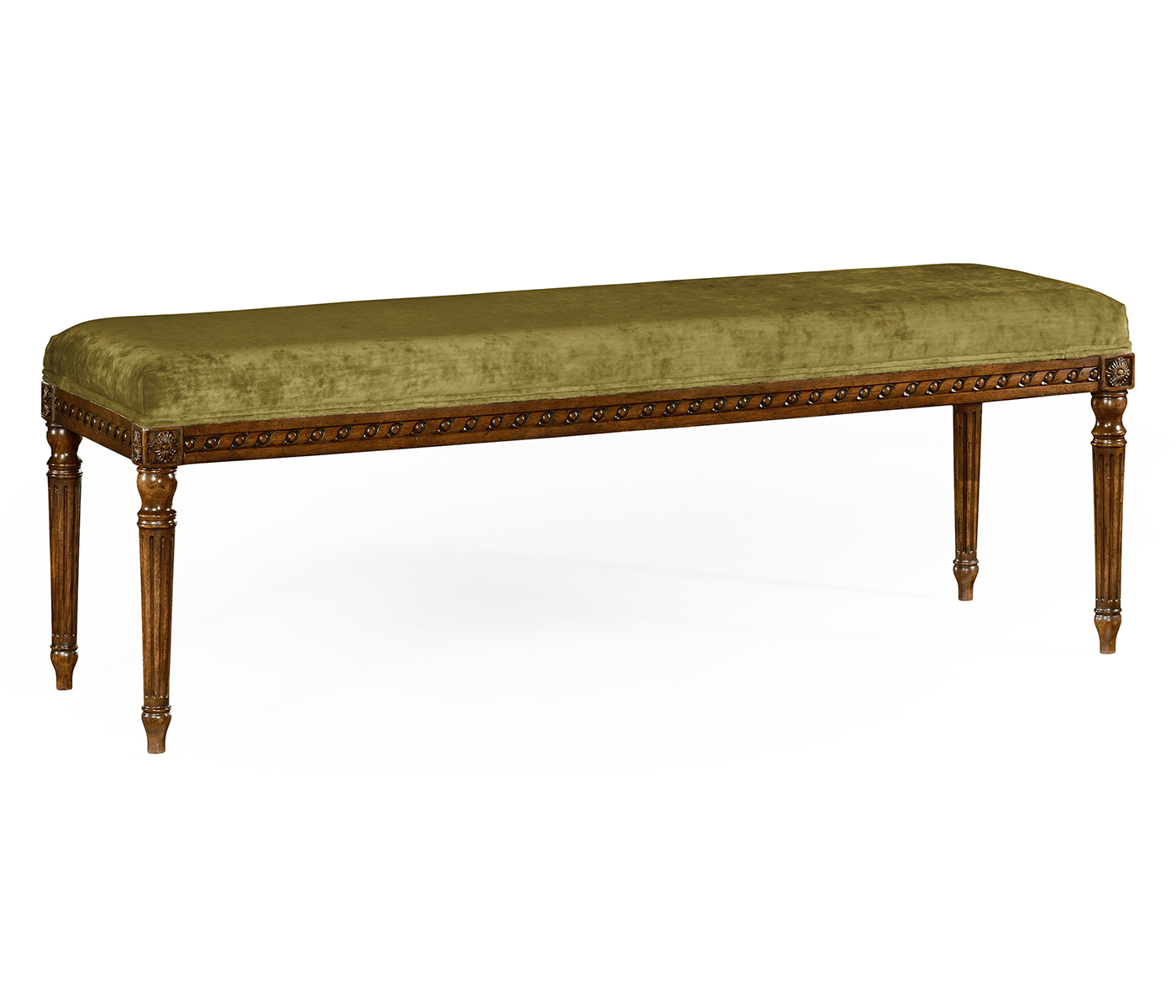 Louis XV style bench (Mahogany/Velvet Lime)