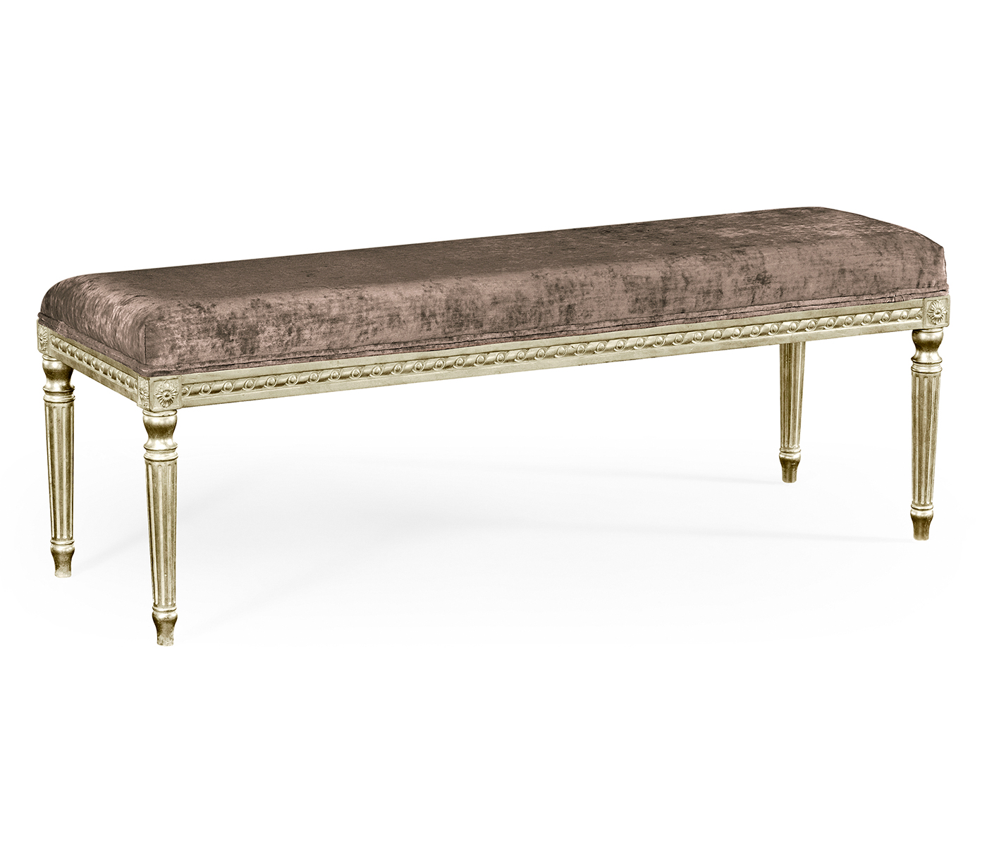 Louis XV bench - Country Sage & Velvet truffle