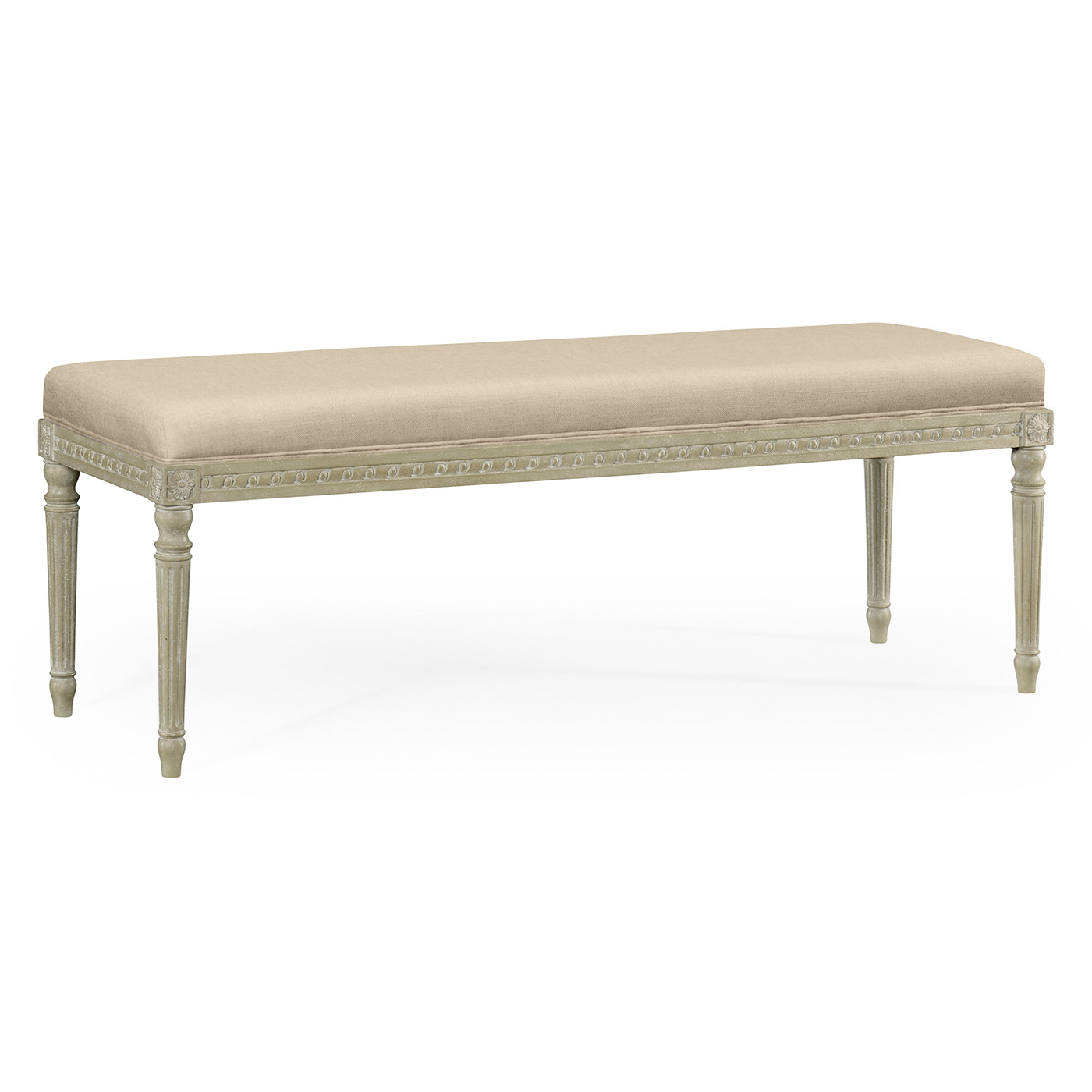 Louis XV style bench (Painted Grey Weathered/COM)