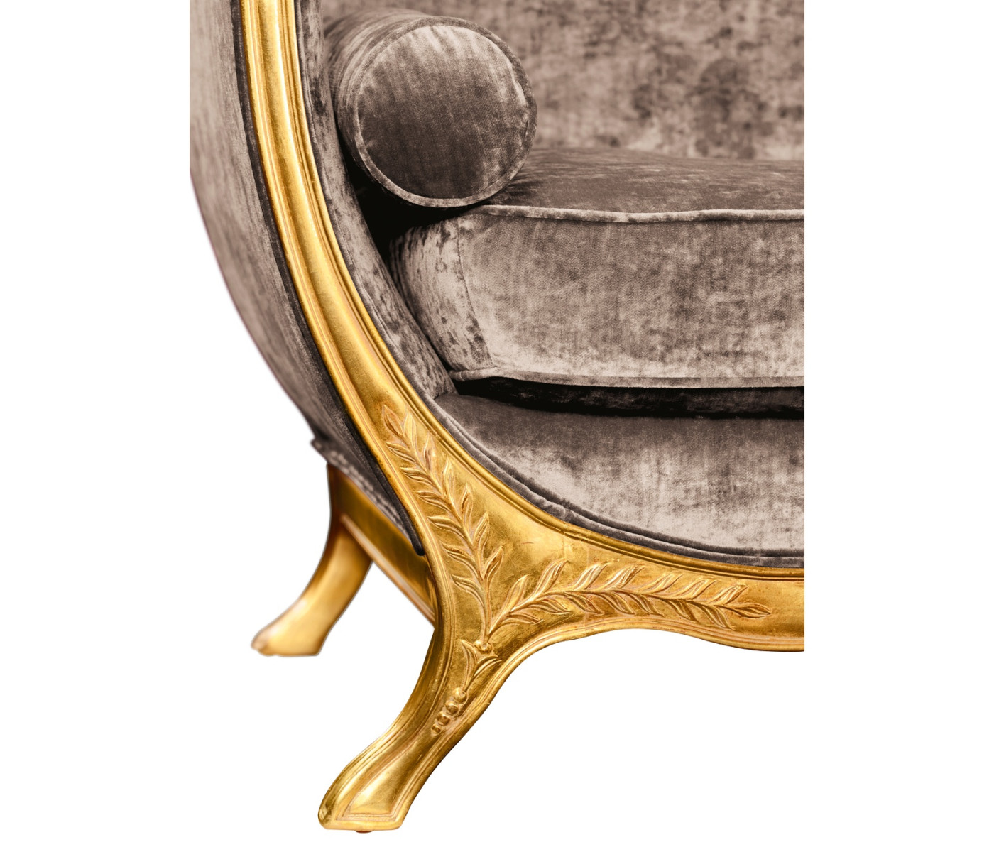 Empire Style Sofa with Gold Leaf
