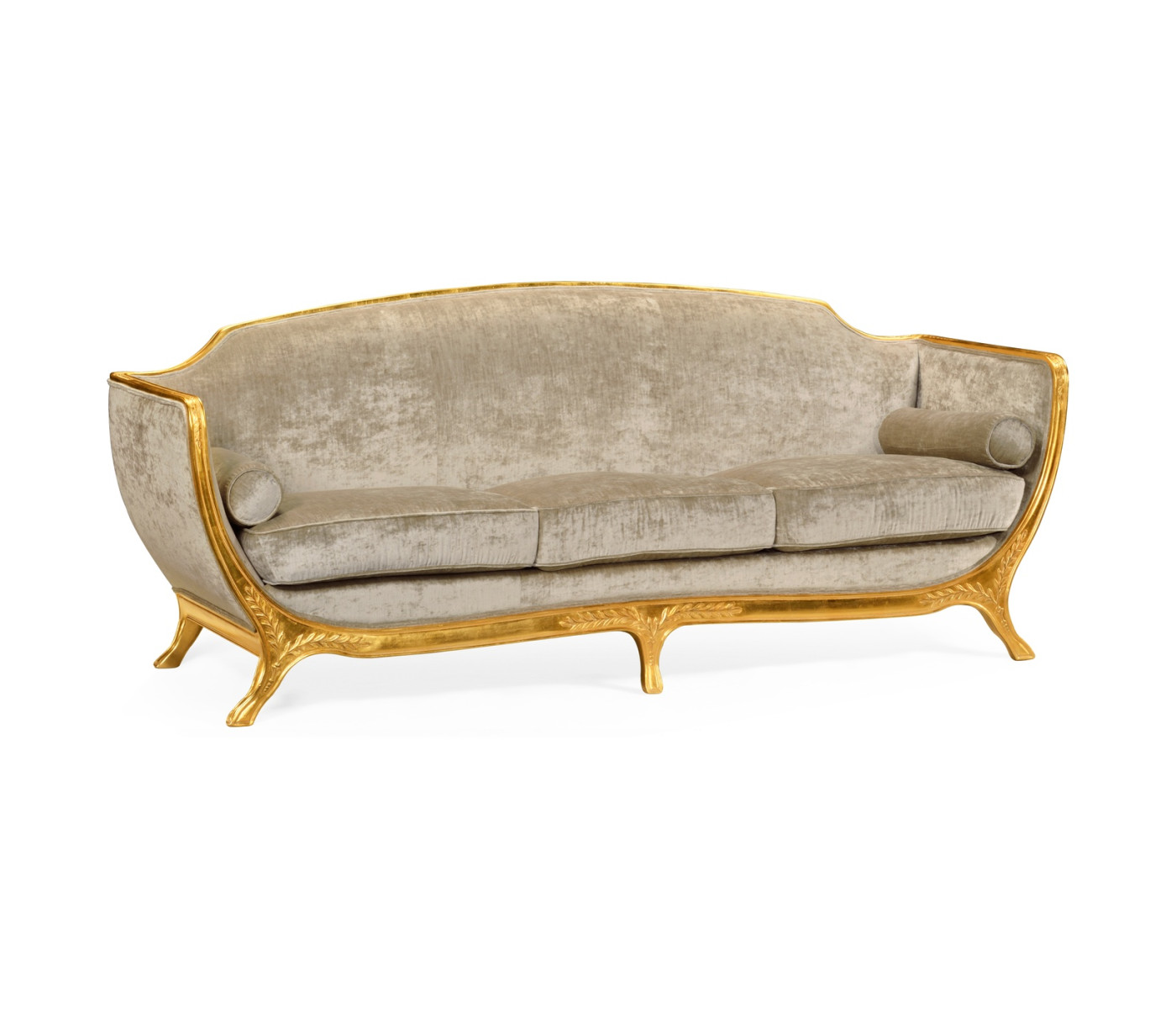 Empire Style Sofa with Gold Leaf