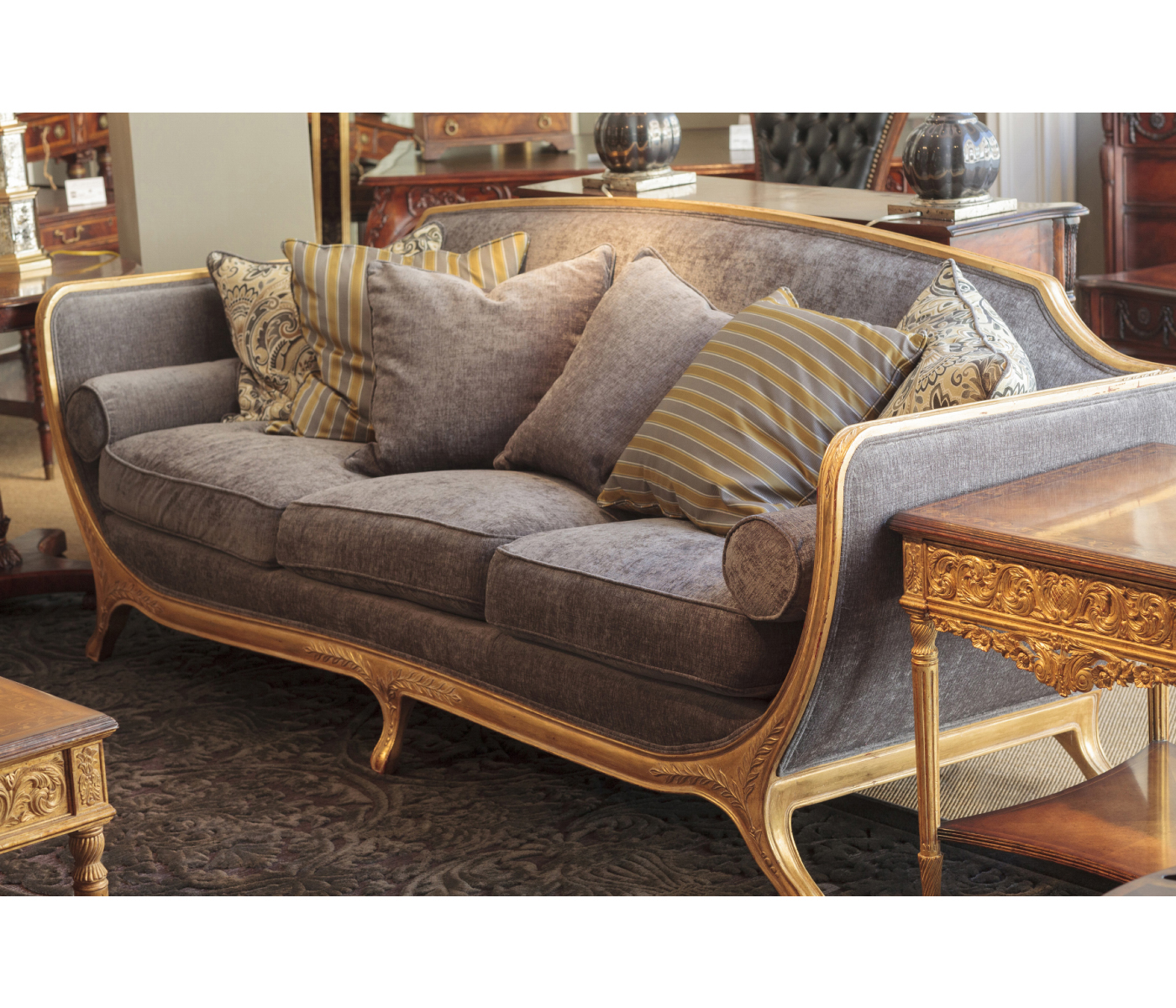 Empire Style Mahogany Sofa