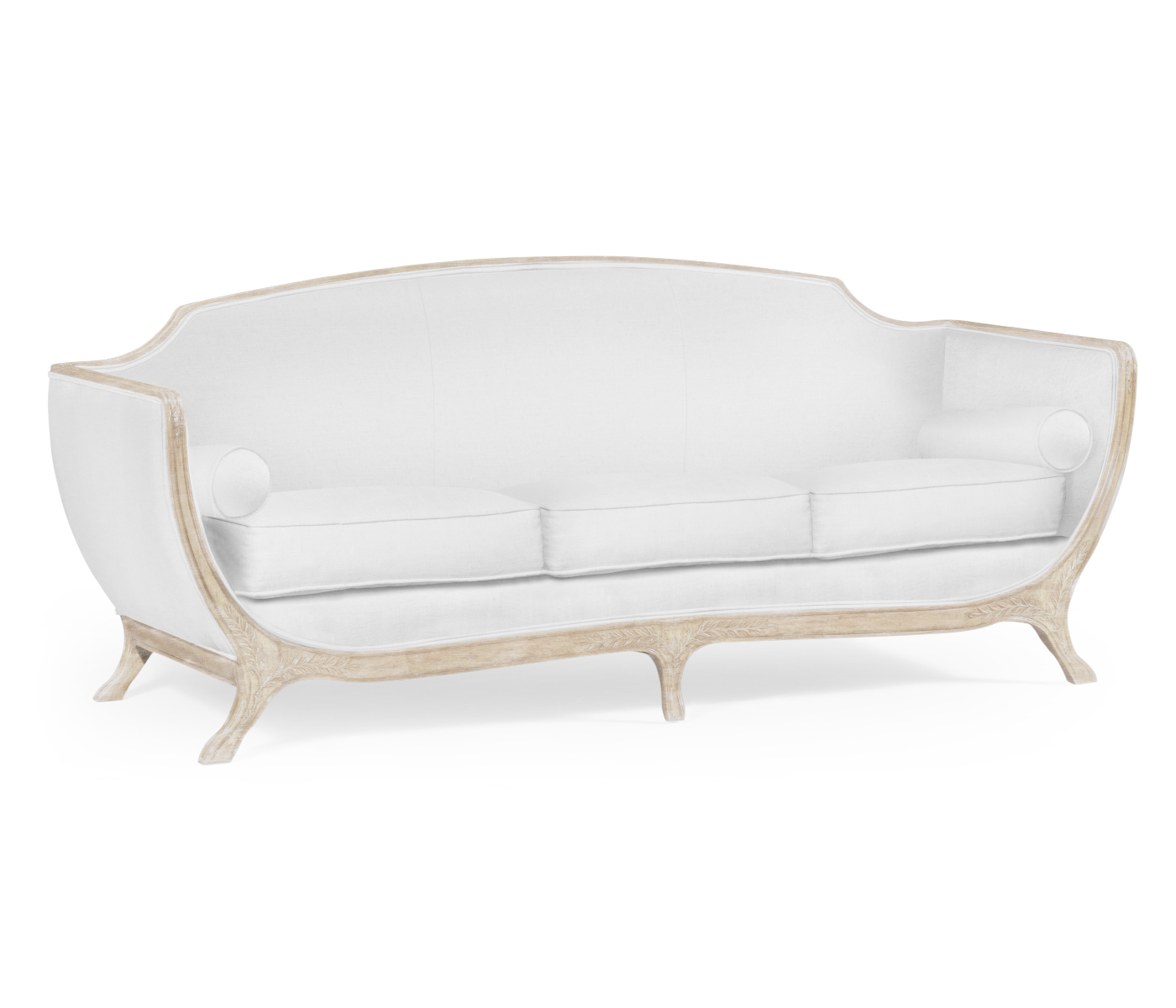 Empire Style Limed Tulip Wood Sofa