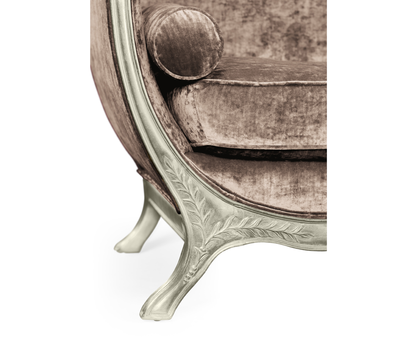 Empire Style Sofa with Silver Leaf