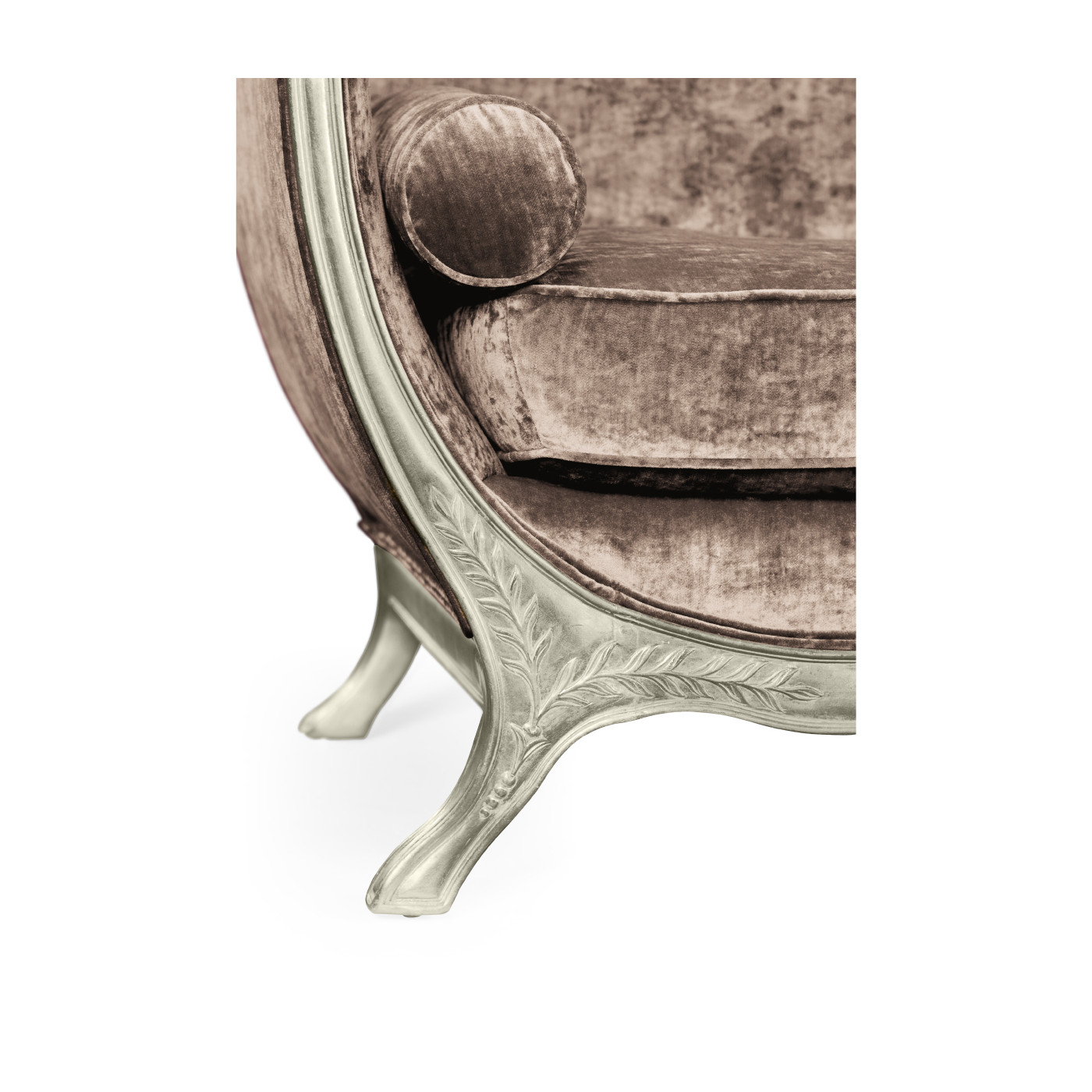 Empire Style Sofa with Silver Leaf