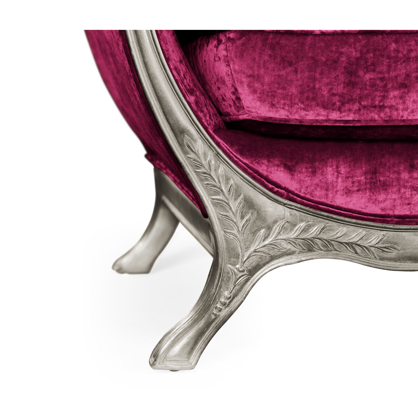 Empire Style Sofa with Silver Leaf