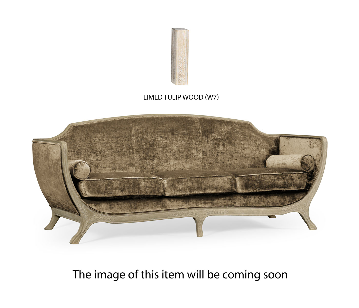 Empire Style Limed Tulip Wood Sofa