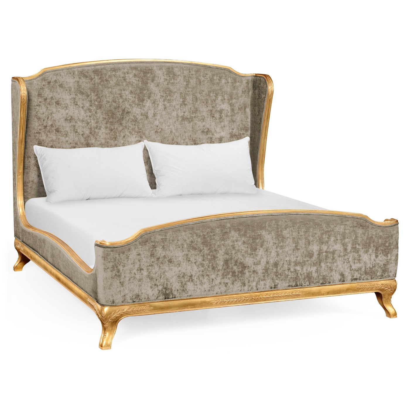 Louis XV Gilded Cali King Bed